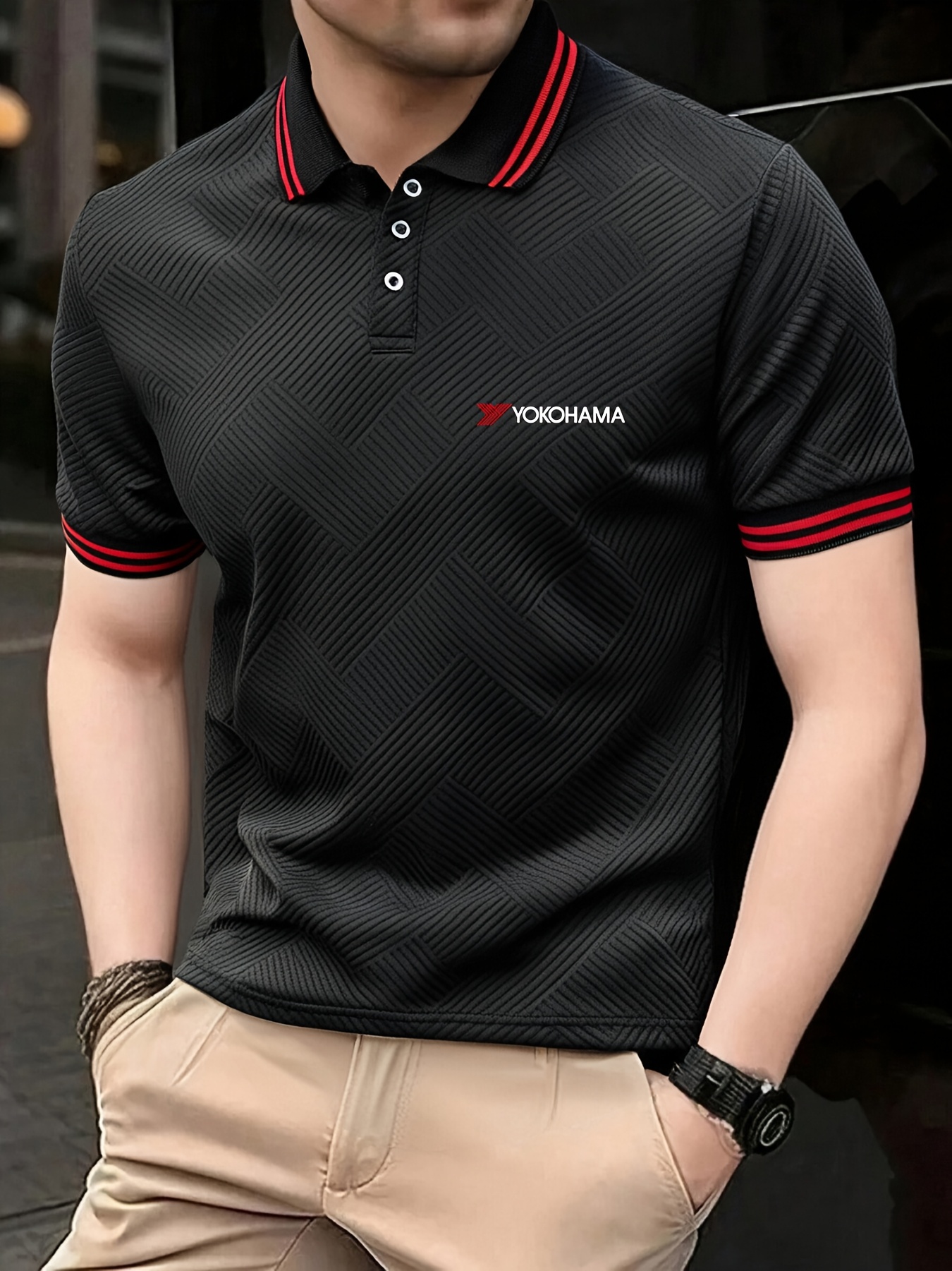 mens stylish   shirt with   logo white casual summer wear short sleeve polyester button up regular fit casual summer attire   shirt polyester fabric black 0