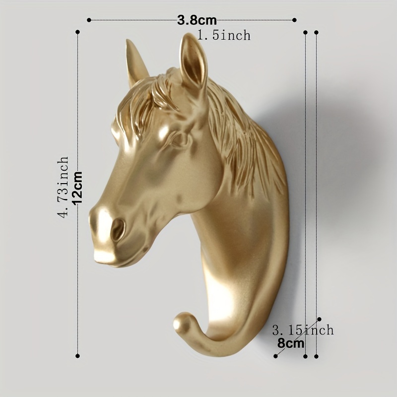 Golden Animal Wall Hook Detachable Antlers Creative Animal - Temu