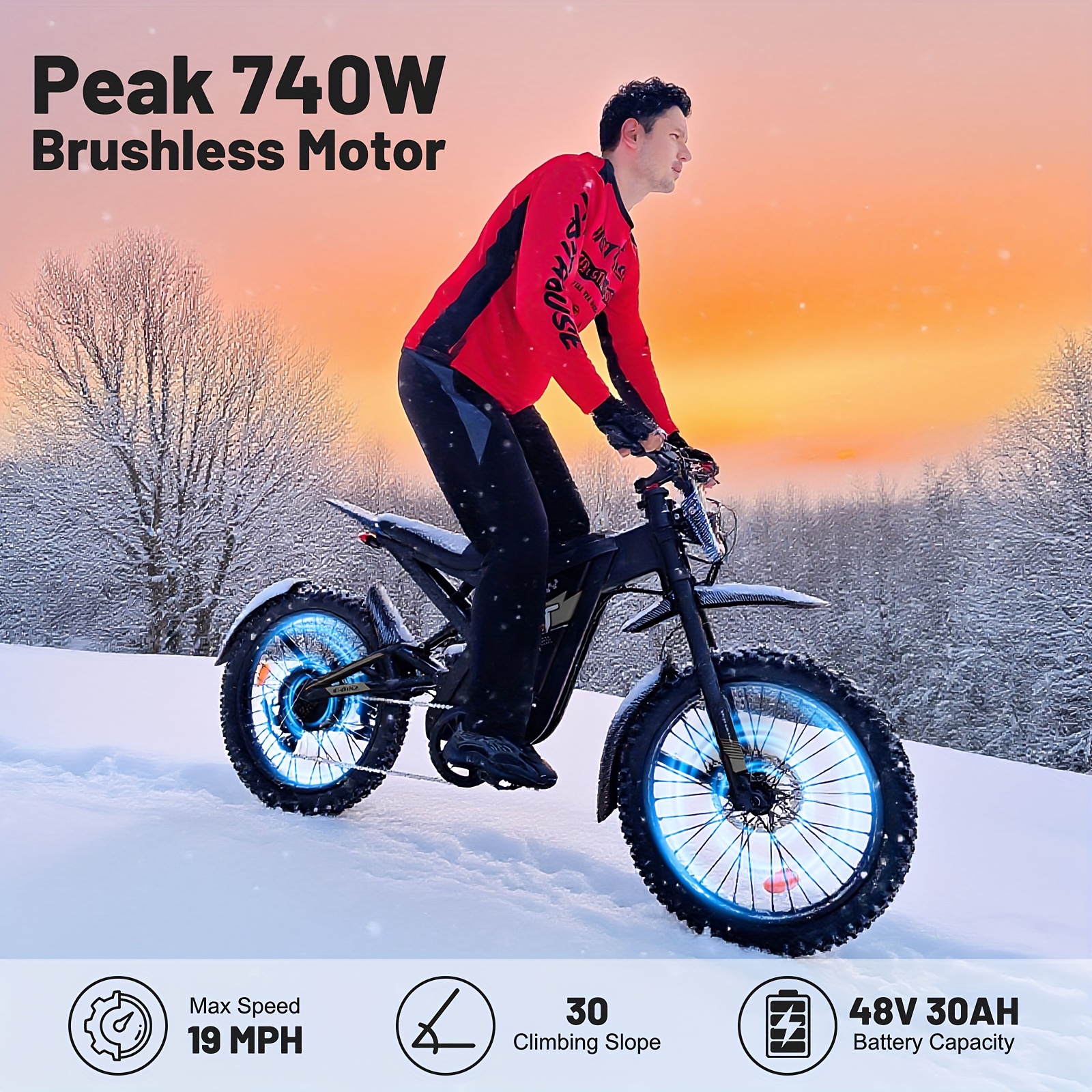 electric bike electric dirt bike electric bike for adults 19mph 80 mile range commuter e bike with 48v 30ah removable battery   sturdy build adult   ebike Product details 0
