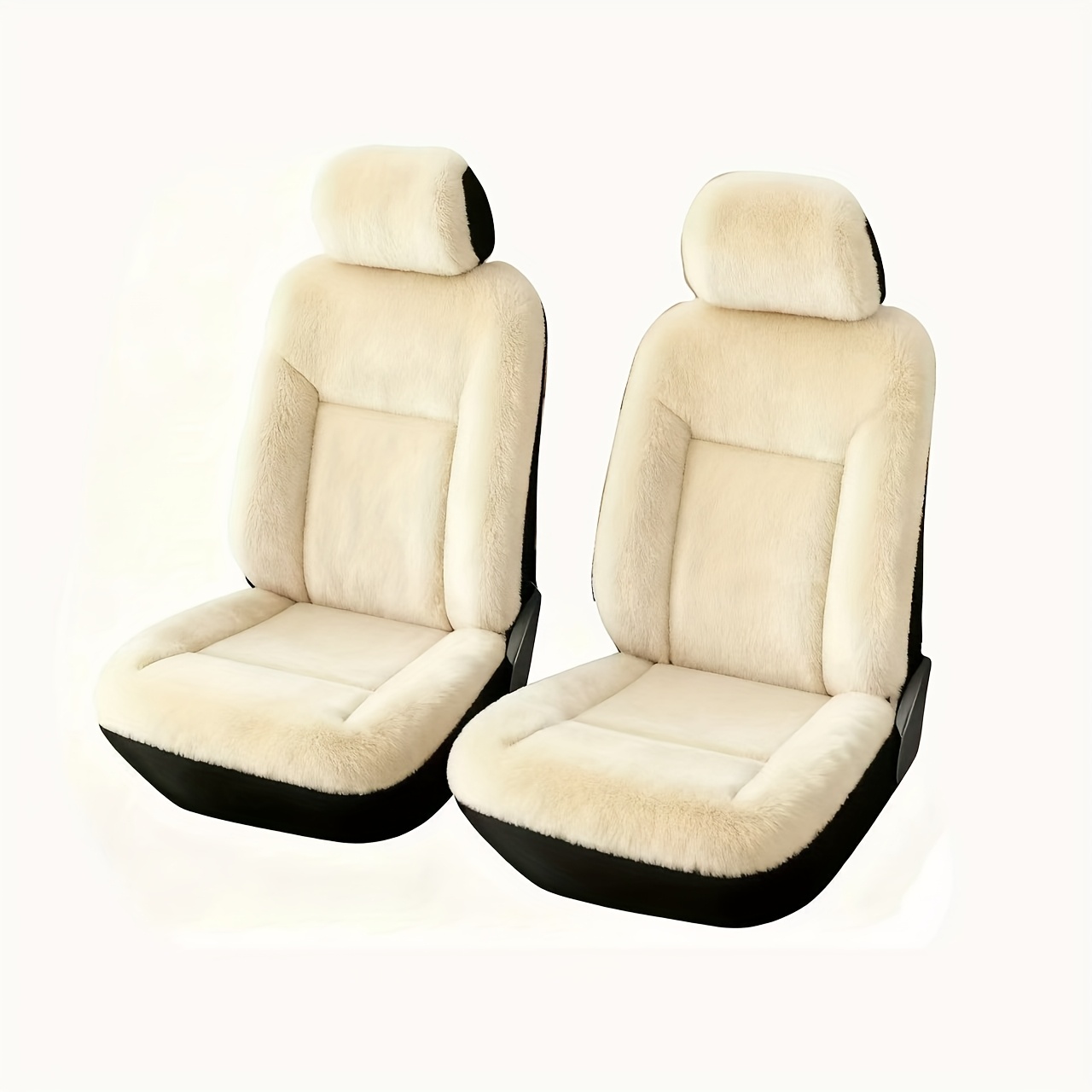 TEMU Fur Seat Cover Full-enclosure Seat Cover Ideal For Women' Accessories Warm During The Entire Winter Drive Make Your Car Interior More Cozy