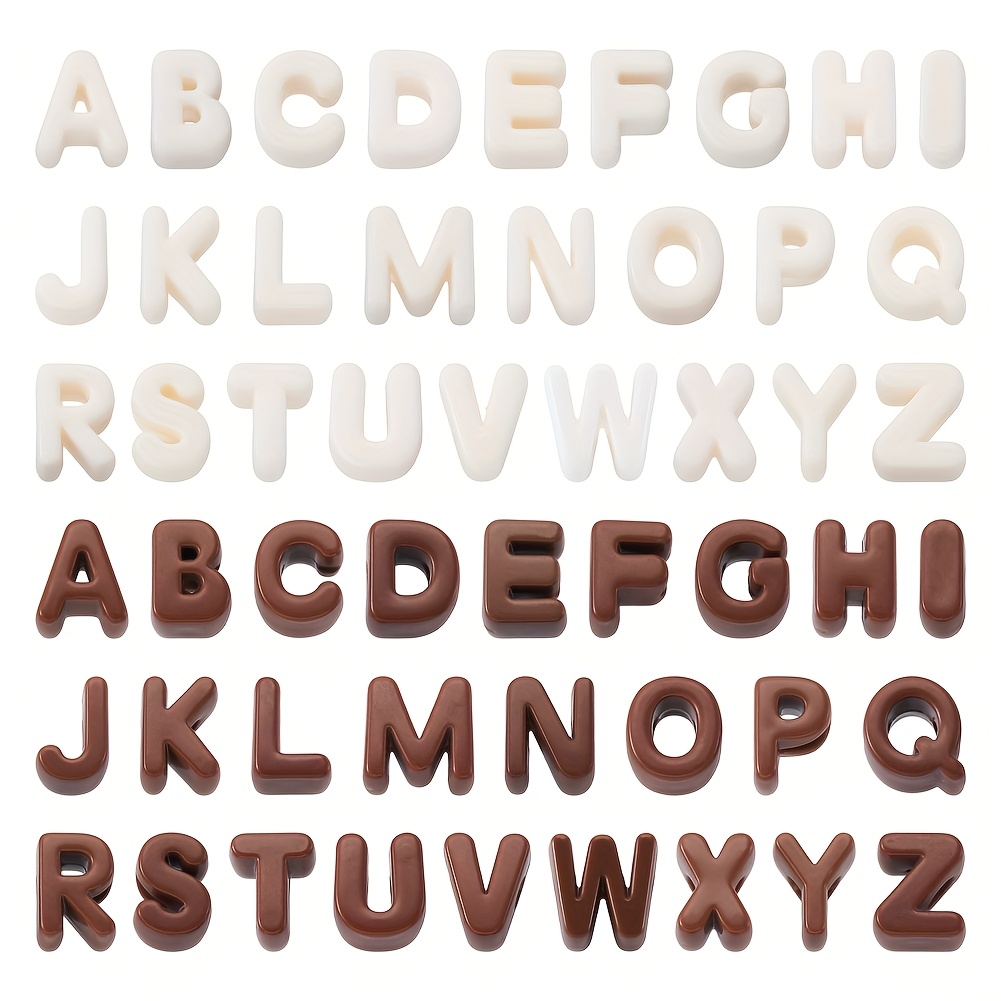TEMU Set Of 52 Acrylic Colors, Featuring Letters A To Z, With Large Holes. Mixed-color Beads Measure Between 20 To 21mm In Length, 21.5mm In Width,