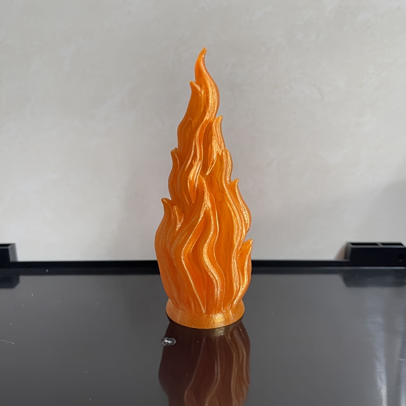 TEMU 3d Printed Bonfire Flame Ornament, Flame, Suitable For Halloween, Christmas, Weddings, Birthday Gifts, Home Decor, Sculpture Mini Ornament,
