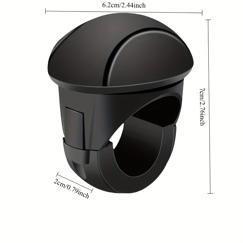 TEMU Car Steering Ball, 360Â° Rotation, One-handed Assist, Non-slip Silicone Handle, Suitable For Cars, Black Steering For Auxiliary Turning, Wearable