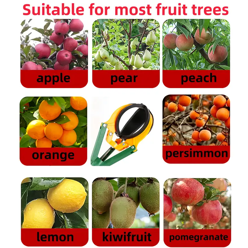 heavy duty adjustable fruit picker with extendable pole 3 claw grips extendable harvesting tool for garden tree compatible with cherries tomatoes durable metal construction for professional home use equipment design reliable mechanism harvesting device farming professionals Product details 4