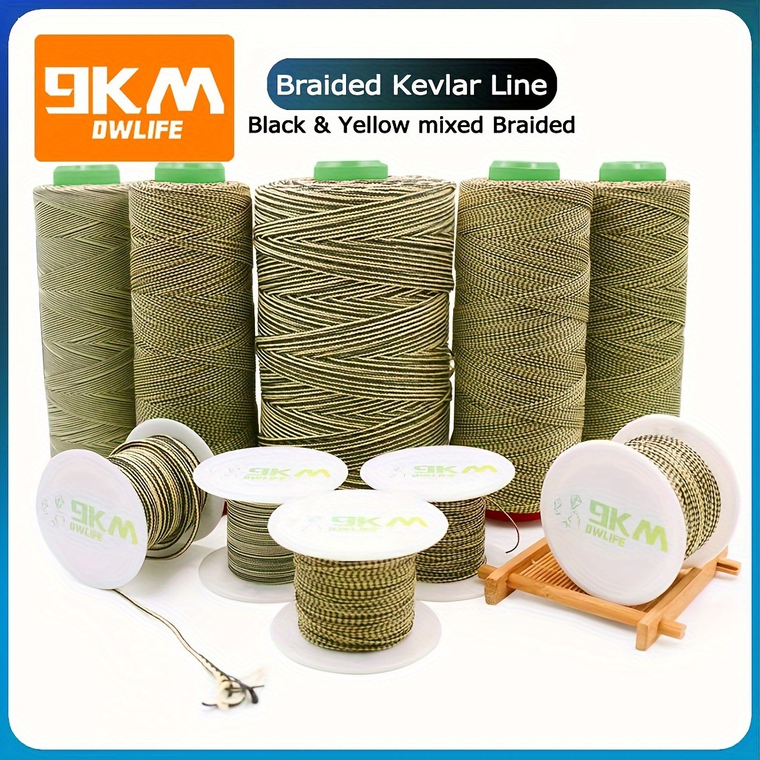 

9km Dwlife High-strength Braided Fishing Line - 80~400lb, Abrasion Resistant, Ideal For Outdoor Camping & Hiking, , Sizes 50~100ft, 9km Dwlife