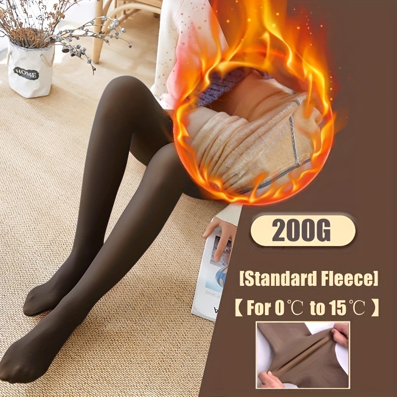 Fleece Lined Tights for Women - Translucent Warm Tights leggings Women