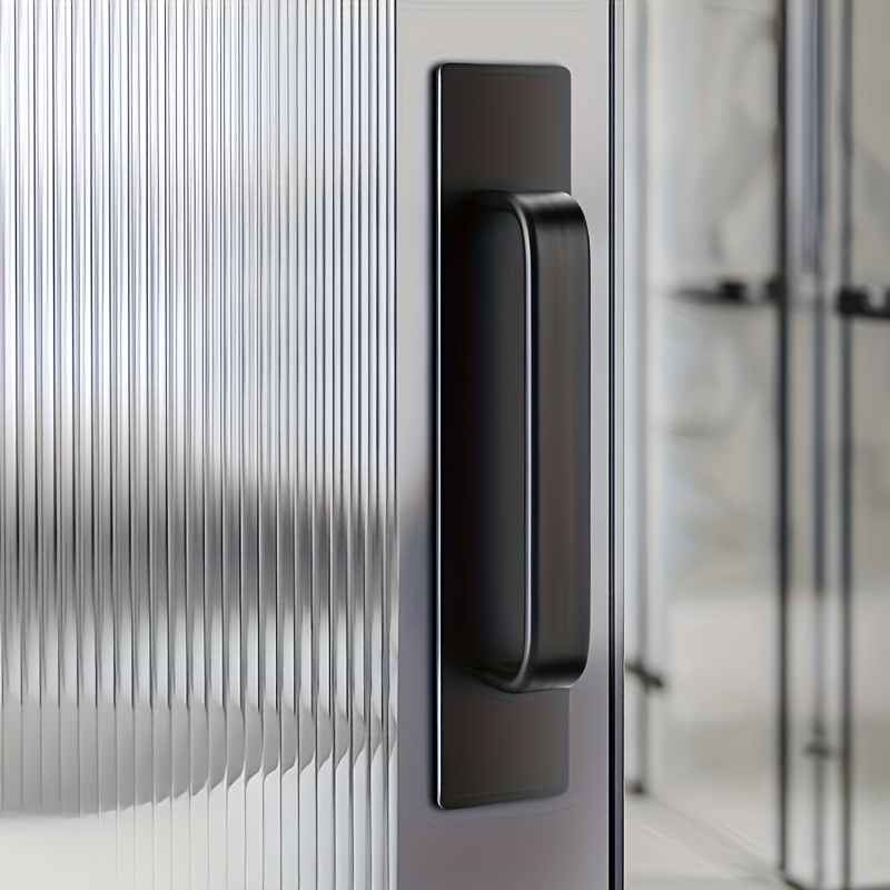 TEMU Entrance Door Handle, Round Black, Sliding Glass Door Handle, Suitable For Garage Doors, Closet Doors, Garage Doors