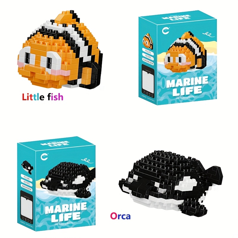 Ocean Animal Building Blocks Micro Particle Models Classroom Prizes