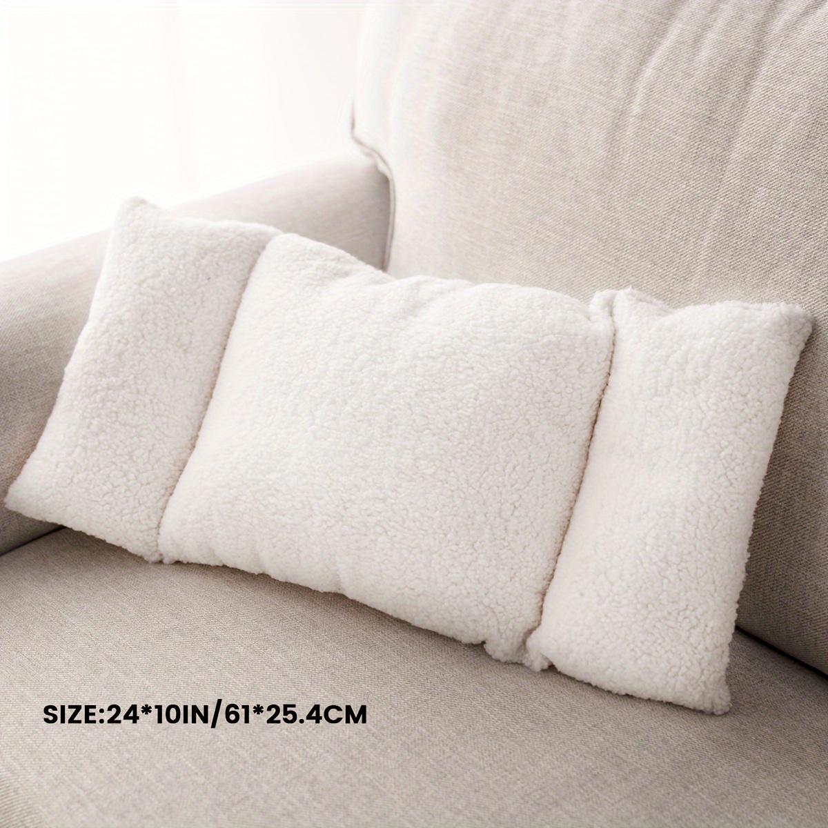 Best Deal for 2 Pcs Fleece Lumbar Back Support Pillow 3 Section Lumbar