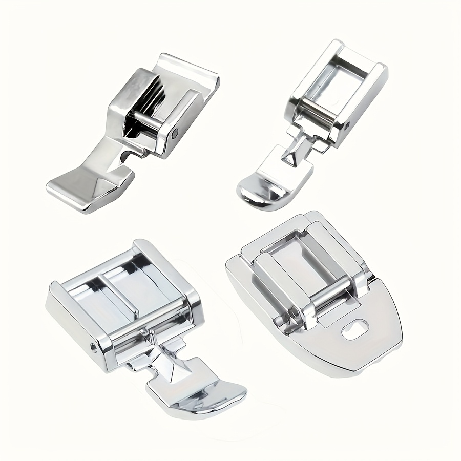 Set Of 4 Zipper Feet, Multi-functional Sewing Machine Presser Feet- Household Sewing Machine Parts Presser Feet