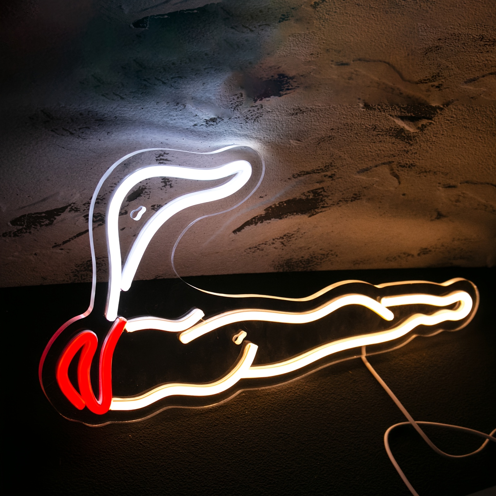 Warm White&red 420 Led Neon Light Neon Signs Wall Art For Bedroom Office Hotel Pub Cafe Room Man Cave Decoration With Usb Power