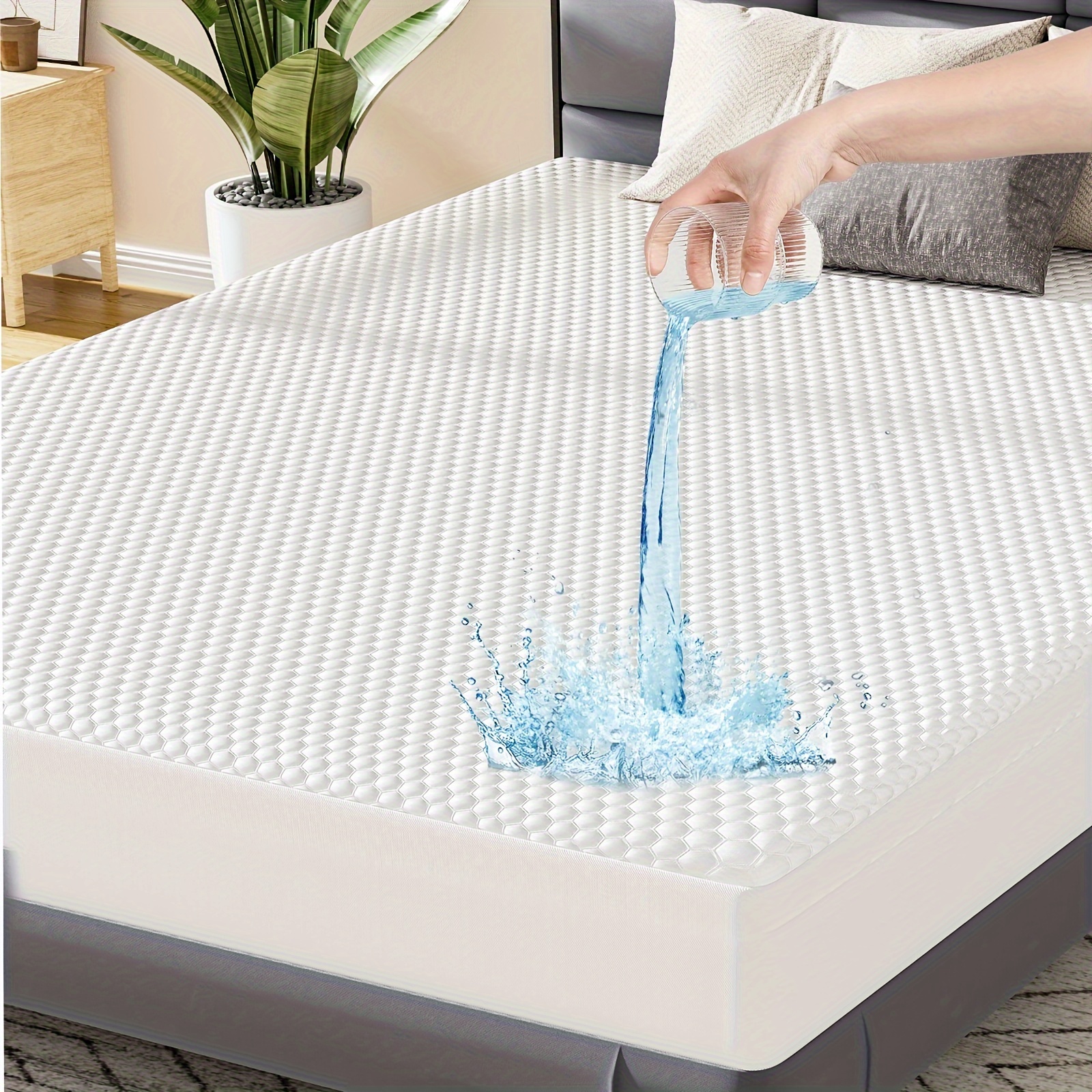 

Comfortable Sleeping Mattresses, Up To 21 Inches, Quilted Protective Film, , Soft, Breathable White Cover, Twin/full/king/queen