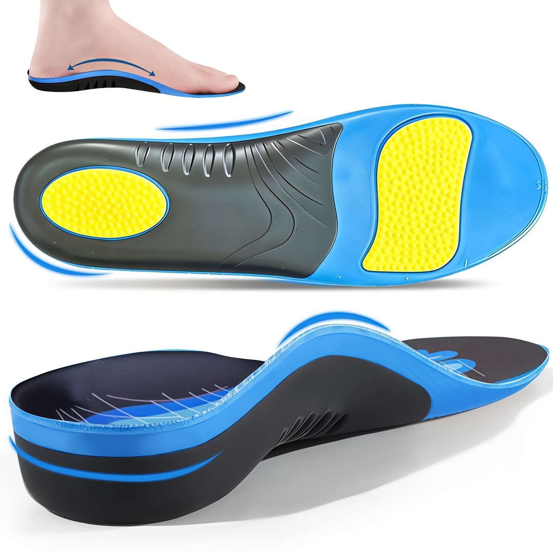 Image of High-quality Arch Support Insole With Shock Absorption And Cushioning, Suitable For Running, Fitness, Work, Unisex, , Long-lasting For Long Standing, Foot Care | Sports Insoles | Insole