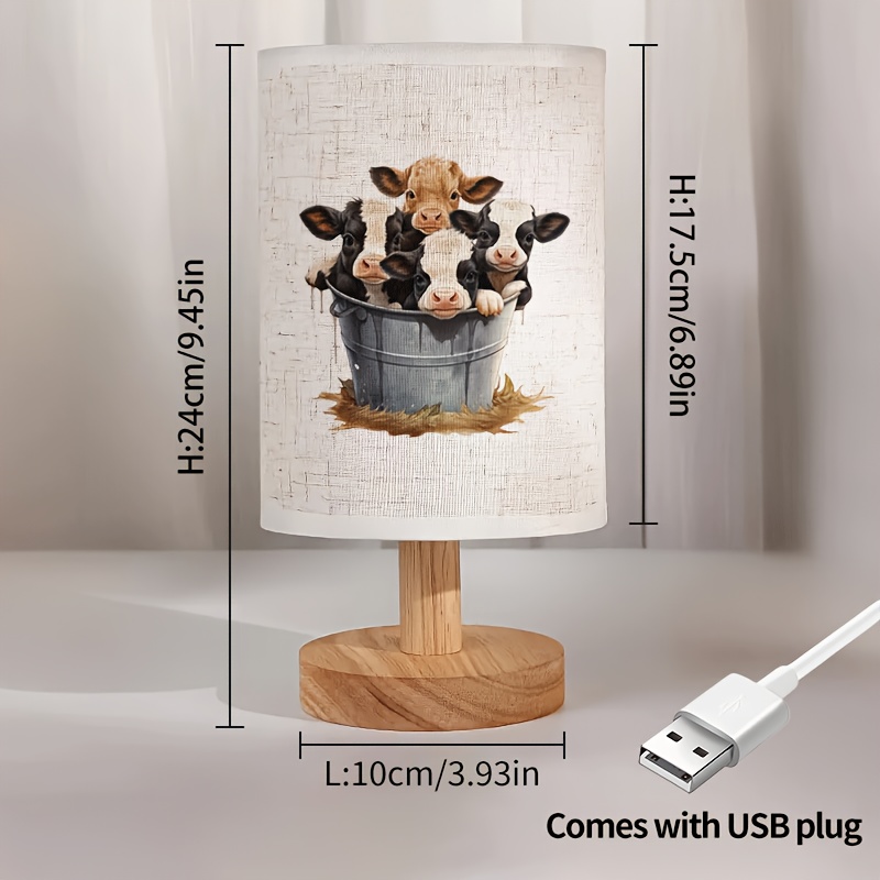 Adorable Cow Design LED Table Lamp