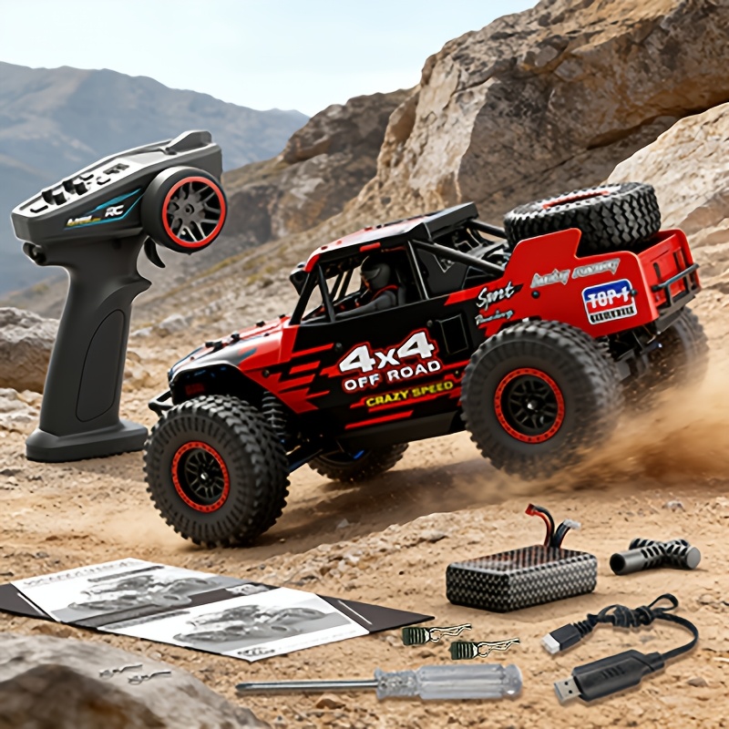 Image of 1:20 New 60km/h 2.4g Professional Racing Car Brushless Motor 4wd Remote Control Car Rc Off-road Buggy Model Boy Toy For 's Gift Red