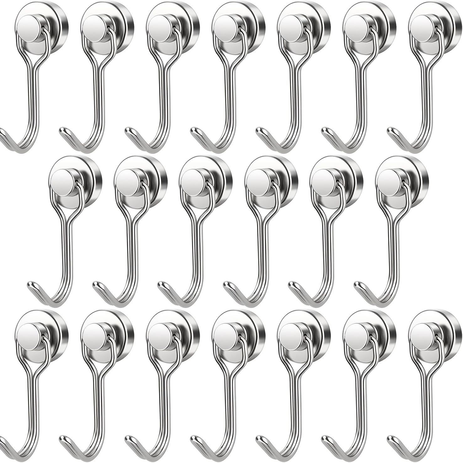 

Findmag 20 Pack Magnetic Hooks Heavy Duty 30lbs Neodymium Magnet Hooks, Strong Swivel Swing Magnetic Hooks For Hanging, Magnet With Hooks For Kitchen, Office, Garage, Warehouse