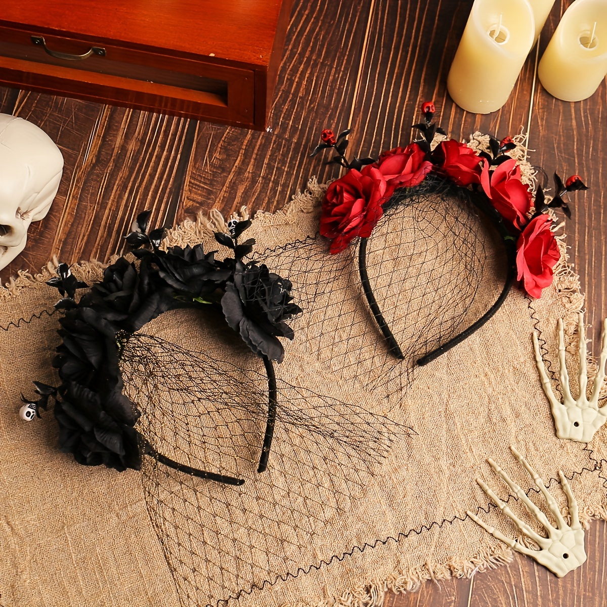 

Y2k-inspired Mesh Headband - Spooky Party Accessory For Women, Single Pack
