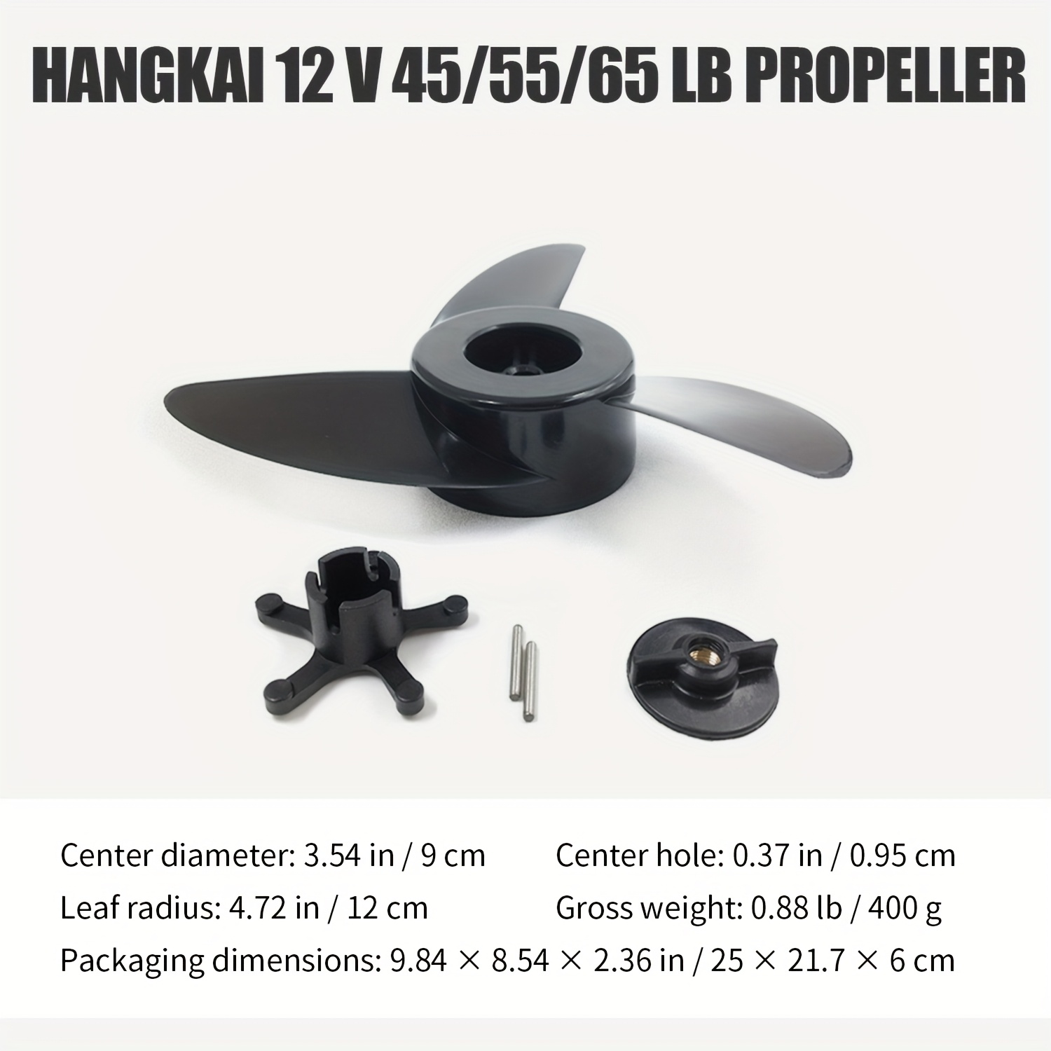 E-shop KOETSU One-Pack Propeller für Außenbordmotorboot Elektropropeller für Hangkai HANGKAI Elektromotor 12V 45 55 65 Lbs
