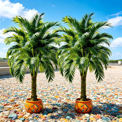 Enormous Outdoor Artificial Tree, Faux Palm Tree, High-Fidelity Tropical Greenery, Tall Plant, - Maintenance-Free, Suitable for Indoor/Outdoor, Home Decor, Bedroom Decoration, . | Spring Summer All-Year Use for Eid Al-Fitr