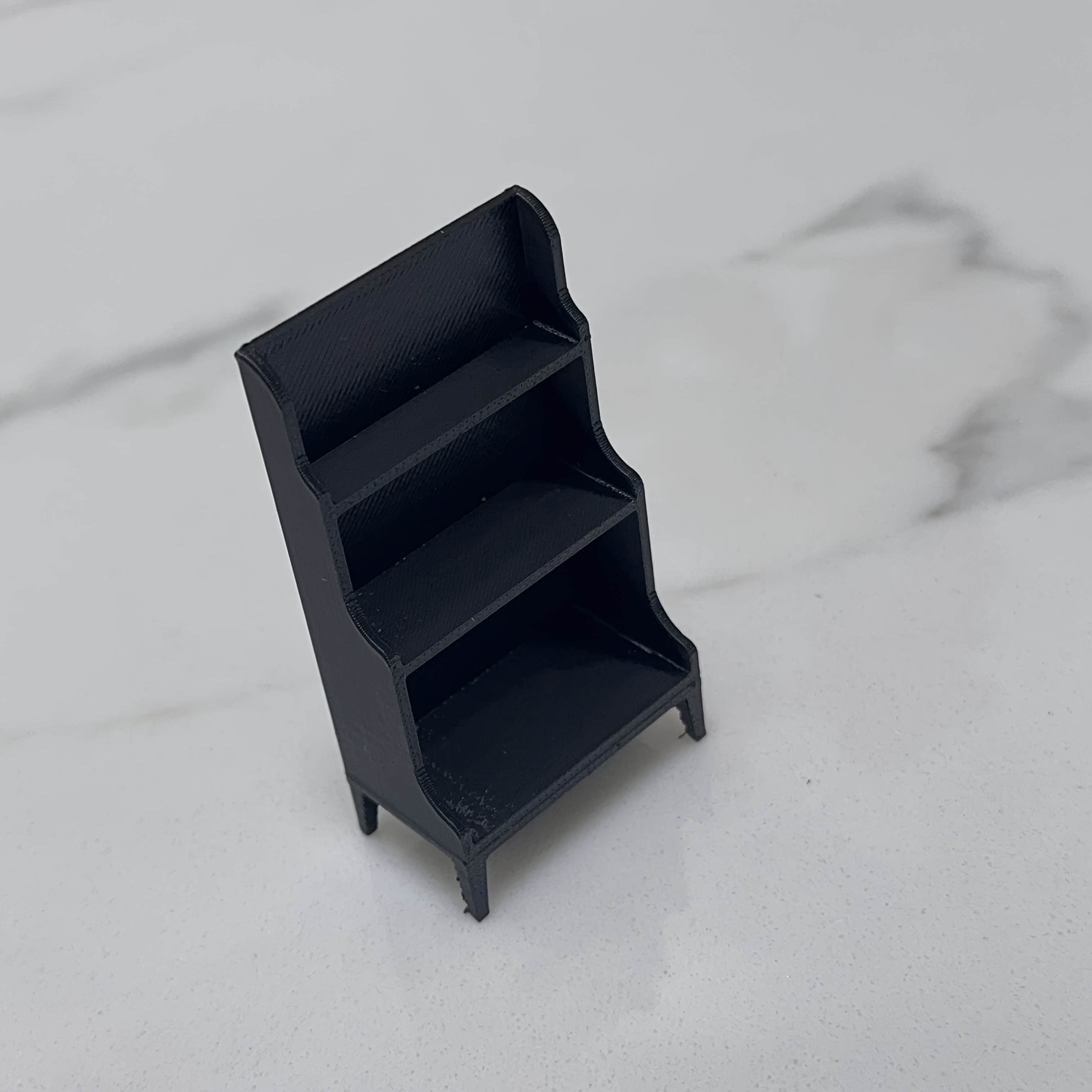 TEMU 1pc Miniature 3-tier Bookshelf, Dollhouse Model House Furniture Accessory, Mini Cabinet Sideboard, Micro Landscape Ornament Shooting Prop,
