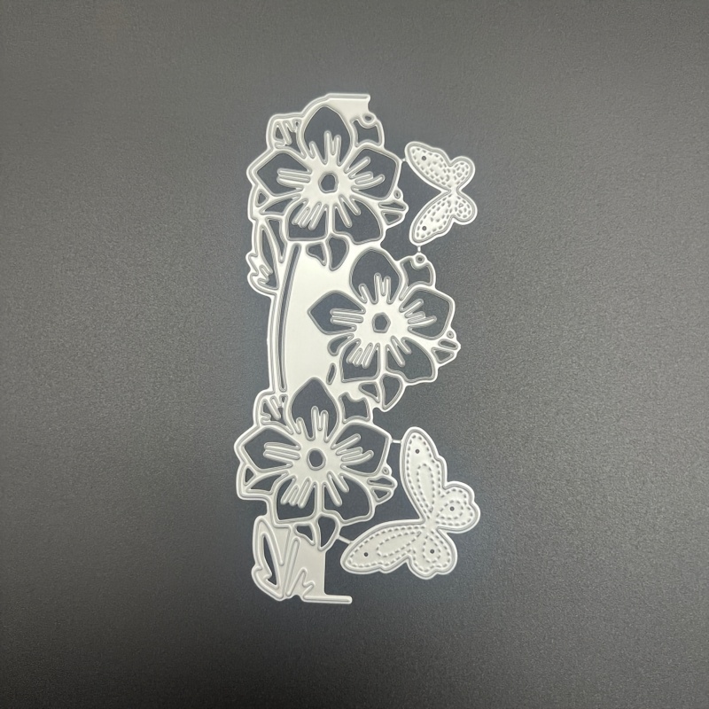 1pc Flower Metal Cutting Die, Silvery-gray, Fantasy Theme, Suitable For Diy Scrapbooking, Embossing, Handmade Greeting Card Making, Gift Card Making.