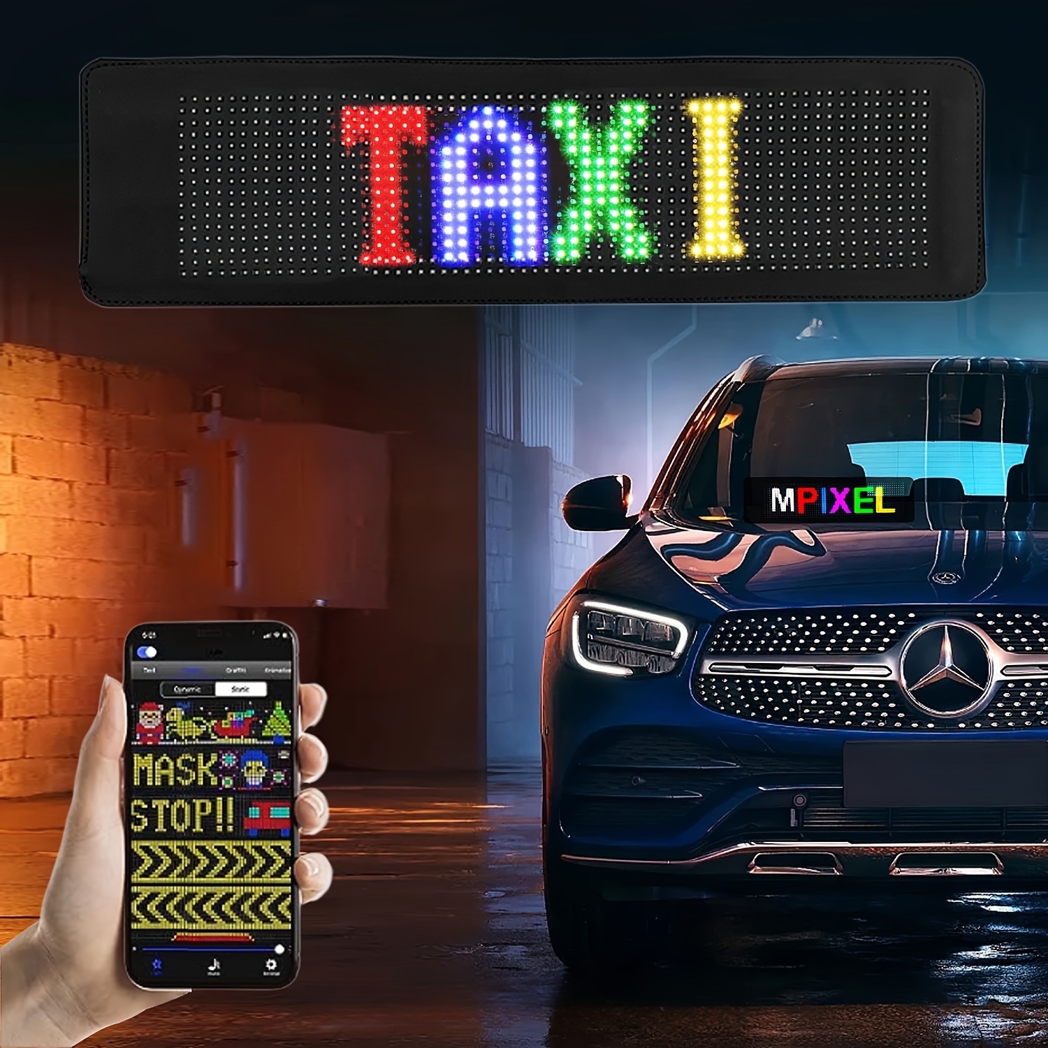 Tunemax - Customizable Tunemax Led Display,Tunemax Custom Text Electric  Sticker,Tunemax Led Display,Tunemax Scrolling Bright Advertising Led Signs,Tunemax  Led Display Bluetooth App Control: Buy Online at Best Price in UAE 