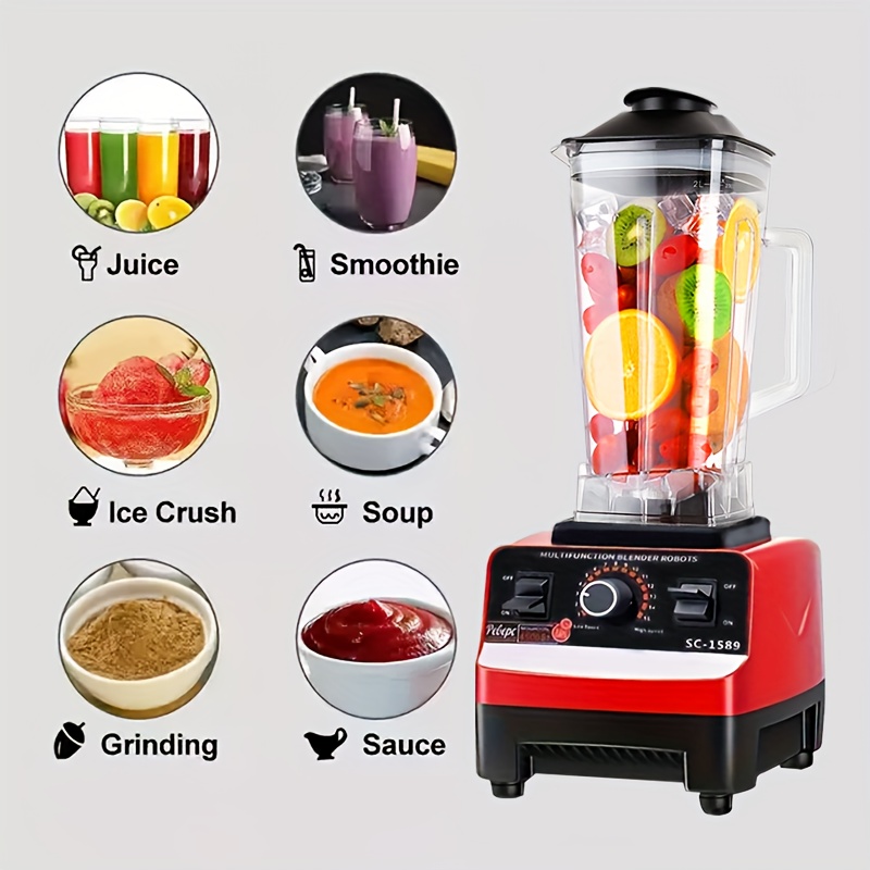red model multifunctional juicer milkshake machine   mixer large capacity european standard plug without battery details 1