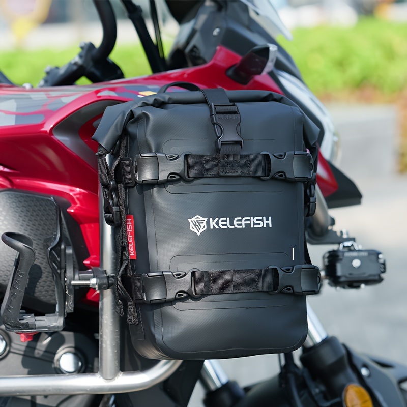 Sac Latéral Moto 8L 100% Étanche IPX-7 – Sac De Cadre / Sac à Bandoulière / Sac De Selle Multifonction