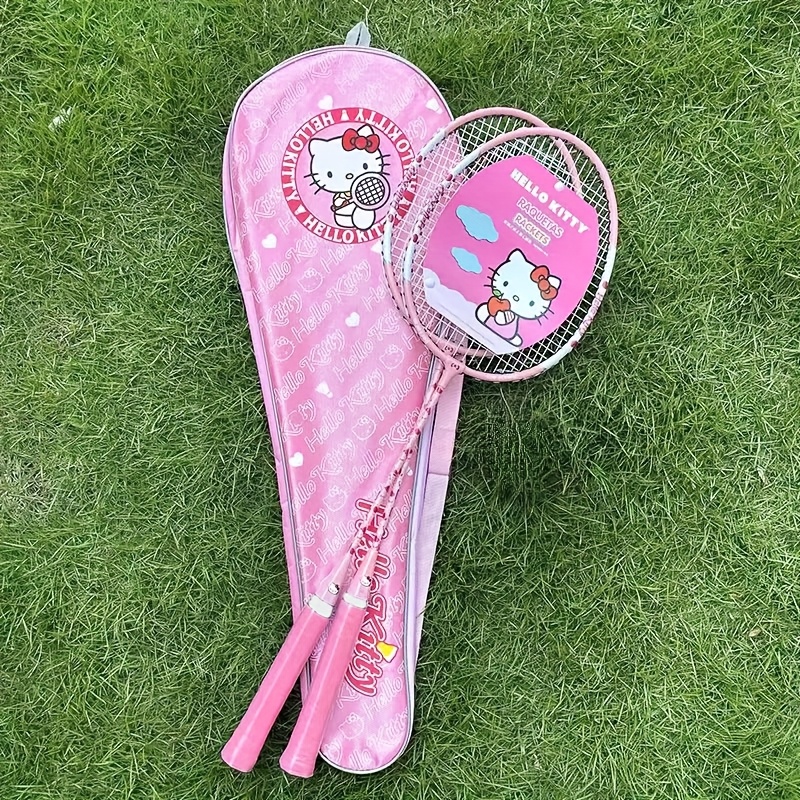  kitty cat feather ball racket for girls pink cute ball racket adult feather ball racket student ball racket practice ball racket details 2