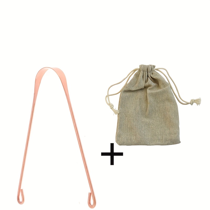 Image of 1/2 Set Of Pure Coating Cleaner, Used For Cleaning Tongue Coating, Made Of Pure Copper Material, Lightweight And Durable, Oral Cleaning Tool, Oral Care And Hygiene, And Clean