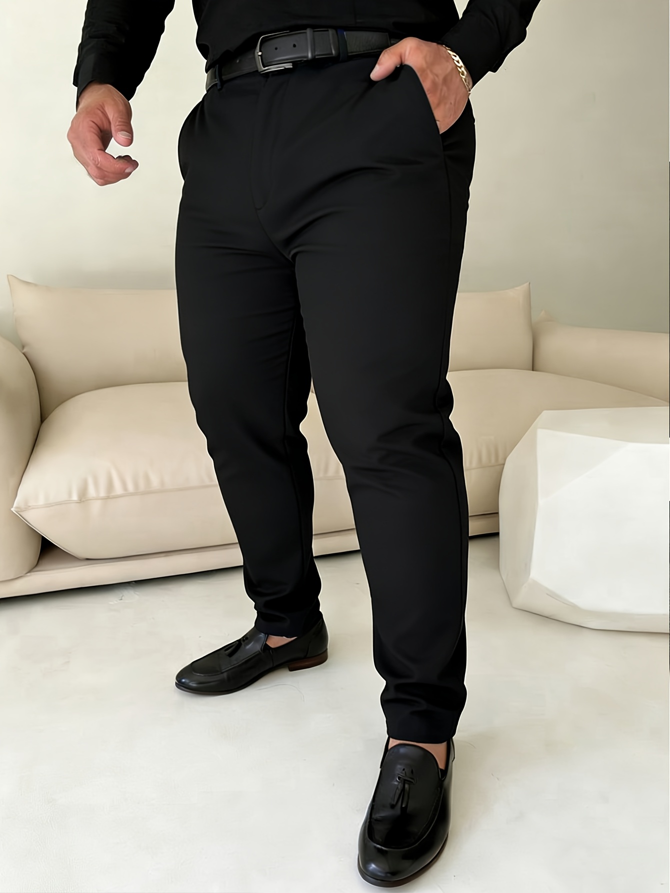 big mens black dress pants New Plus-Size *'s Pants, Fashionable Extended Fit, PLUS SIZE LowStock:43446246572083 Cute Backless Dress - streamlined silhouette and crafted Size:US 14P