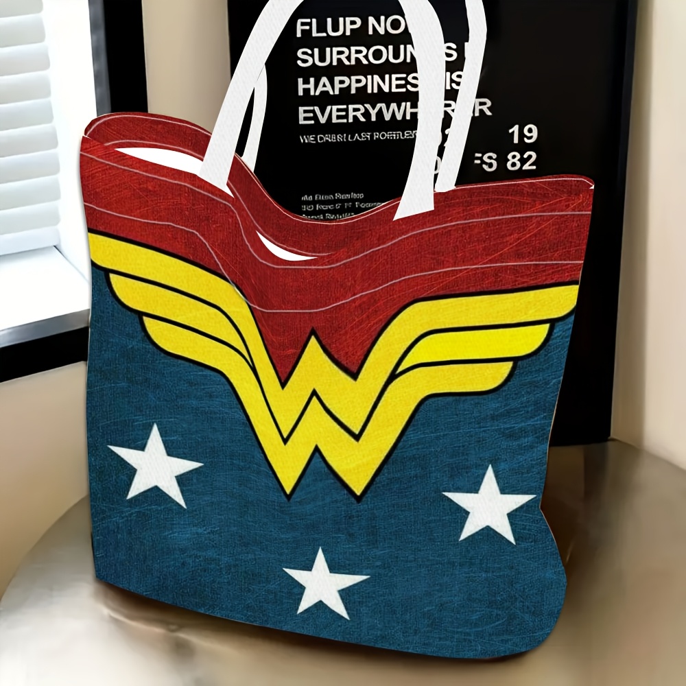 TEMU 1pc, Warner . Licensed, Wonder Woman Themed Women's Shoulder Bag, Multifunctional, Handbag, Clutch, Evening Bag, Travel Essential, Exquisite ,