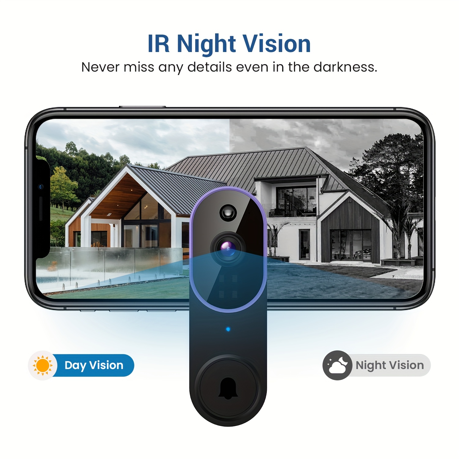 TEMU Security Cameras Wireless Outdoor , True1440p Night Vision,, 240-day , 166° , Spotlight & Siren Alarm, , Support 2.4g Wifi Router