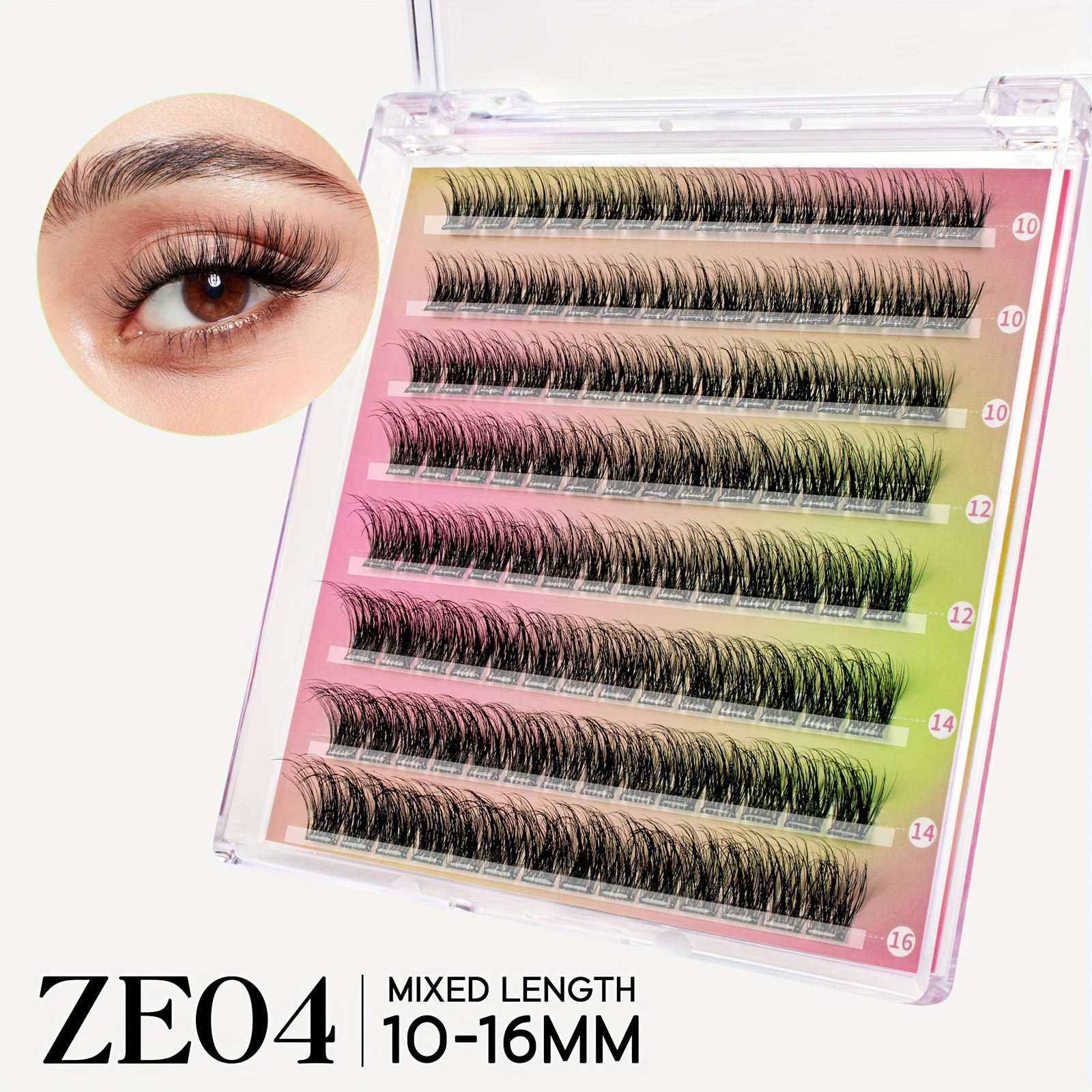 Vyrila Self-adhesive Cluster Lashes | Doll And Cat Eye Styles, Multiple Lengths, 0.05mm Thickness, Fluffy, D No Glue Needed Eyelashes Anime Press Pre- Eyelashes