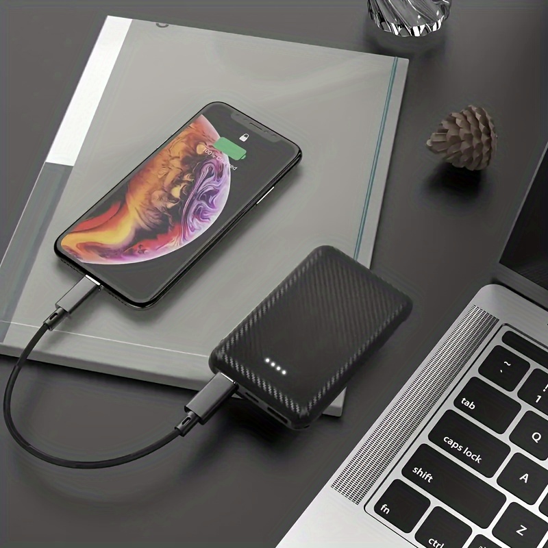 20000mAh Power Bank Portable Charger 5V 2.4 Fast Charging Battery for Heating Vest Jacket Scarf Socks Gloves, Portable Power Bank with Built In Cables, Portable Charger Power Bank Type C And B, Batterie Portable, Power Bank with Cables