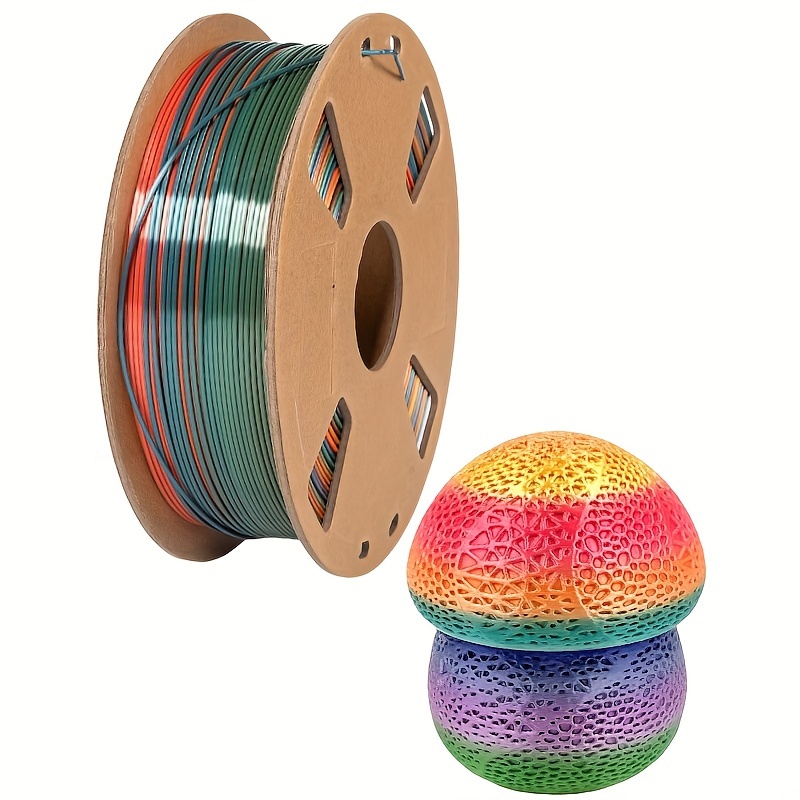 

1kg Rainbow 3d Printer Filament - Vibrant Pla, Fast Gradient Shades, 1.75mm, Compatible With Most Fdm Printers, High-quality Printing Material For , Vibrant Filament | Hues | 3d Filament