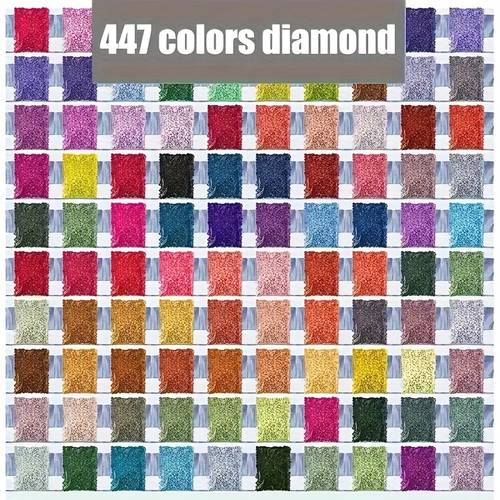 447 colors 5d acrylic diamonds round diamond bag kit 0 11 inches in diameter 200pcs per bag color suitable for diy diamond painting to create your own can be used for nail art clothing jewelry decoration