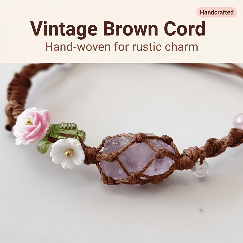 Vintage Amethyst Floral Crystal Bangle