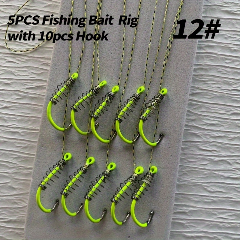 Fishing Spring Hook Rig Double Hook Rigs Barbs Fishing Hooks - Temu