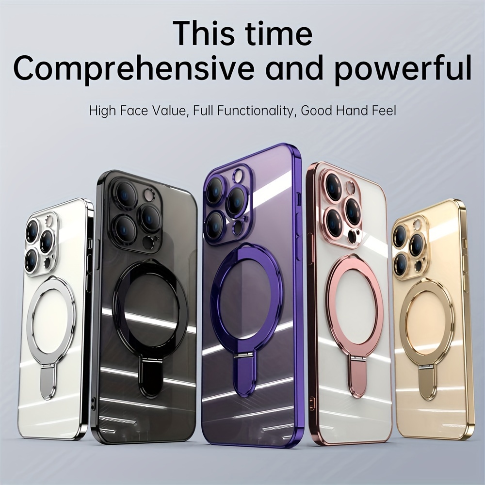 Funda delgada para iPhone 14 Pro Max compatible con MagSafe, funda  magnética transparente [tecnología que no se amarilla] con dos protectores  de lente