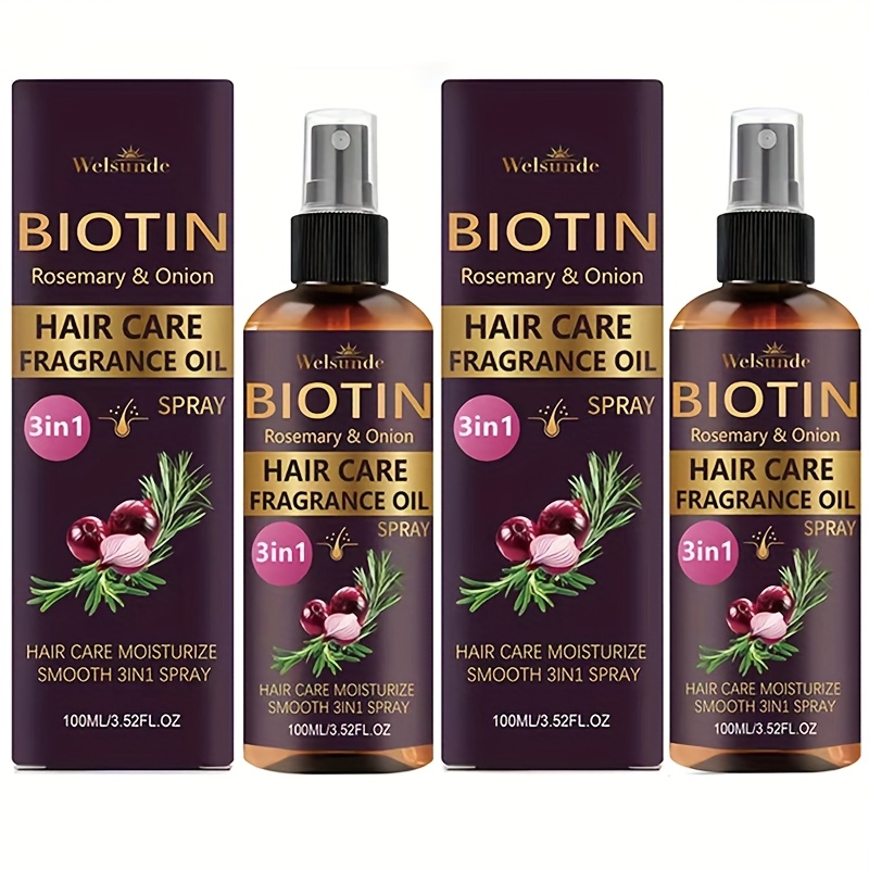 Image of 2pcs Set 3-in-1 Keratin Smoothing Spray, Provides Up To 72 Hours Of Moisturizing , Dry And Hair, Long-lasting Fragrance, Multiple Functions. Natural Plant Formula, Containing Onion And Rosemary