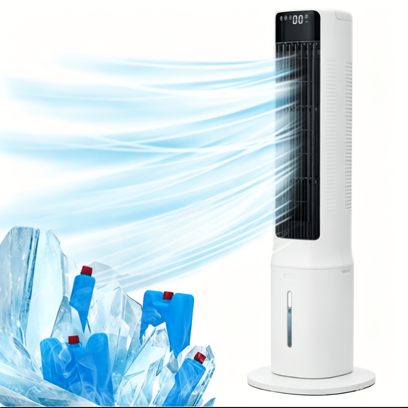 TEMU 40" Portable Air Conditioner With Remote, Packs, 3 , 2 Cooling , 24-hour Timer & 120&deg; , For Home, Bedroom, Office Use