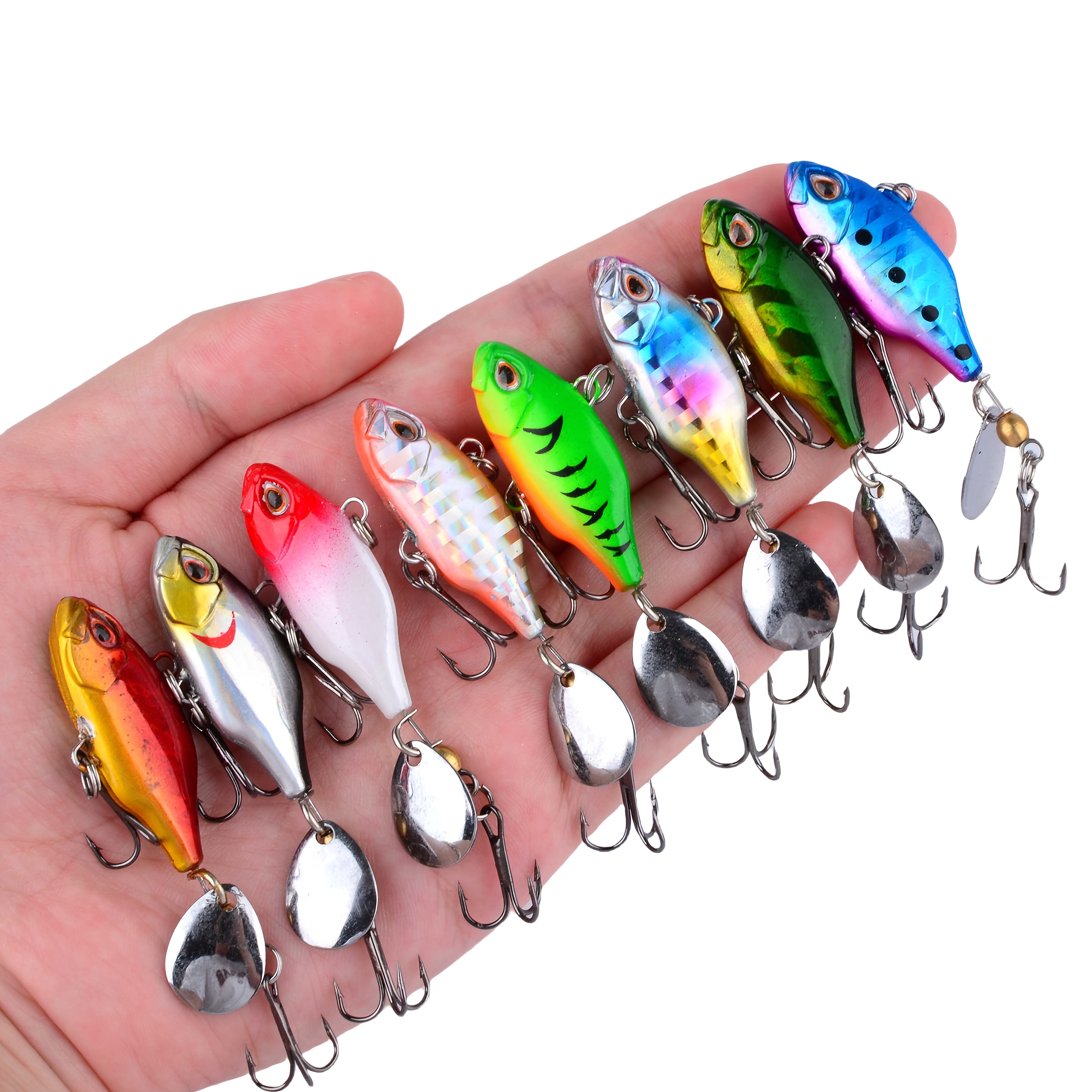 8 vib wobbler fishing lures vibrant multi color - Temu Canada
