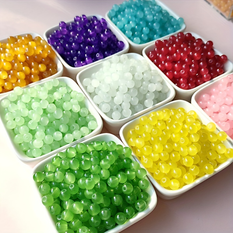 

500pcs For Jewelry Making, Assorted , 4mm & 6mm Round , Diy Kit, Jewelry Making And Accessories, Non-mosaic