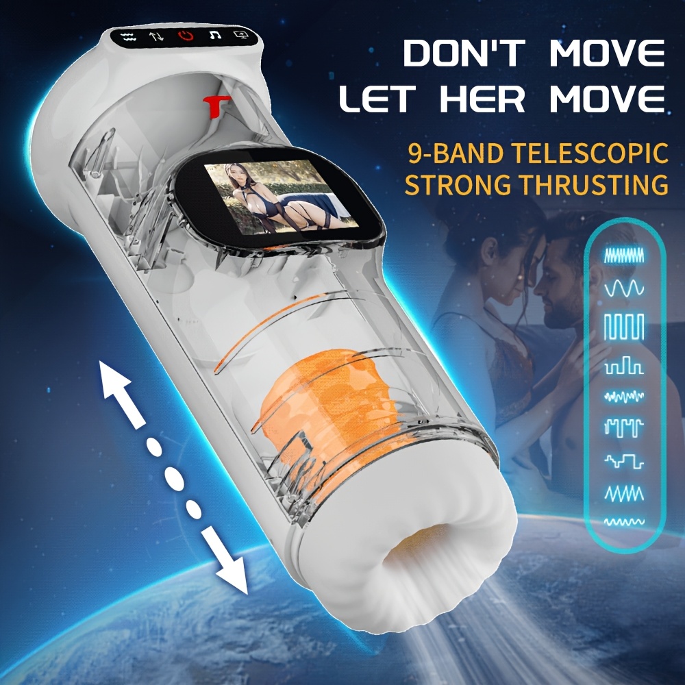 MEMIO A Pce Automatic Retractable Aircraft Cup Male Masturbator Blowjob Vibration Machine Real Vagina Pocket Pussy Penis Oral Masturbation Cup Adult Sex Toy for Man
