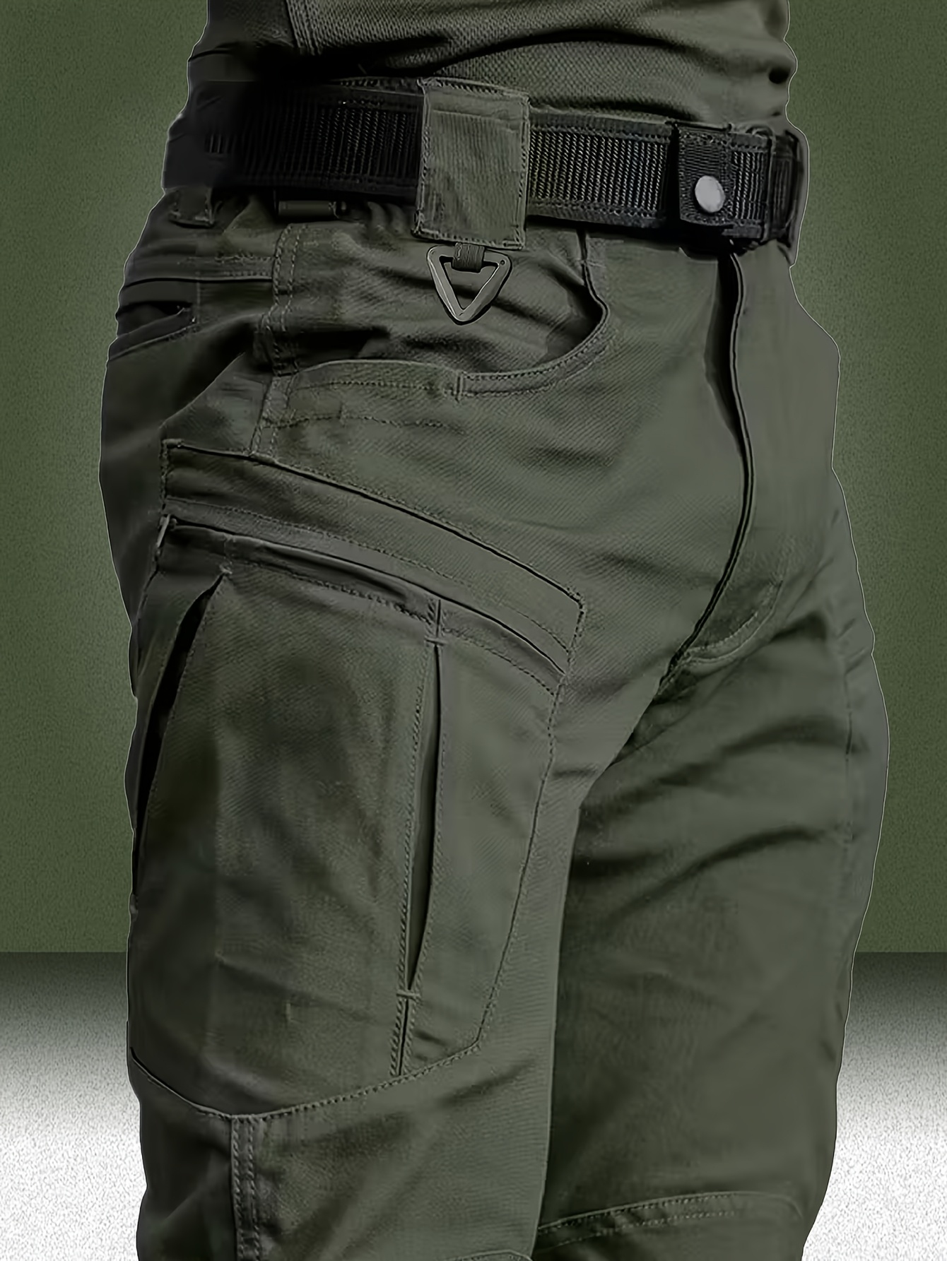 outdoor casual wear resistant   trousers mens cargo pants hiking pants windproof cold resistant camping multi pocket pants