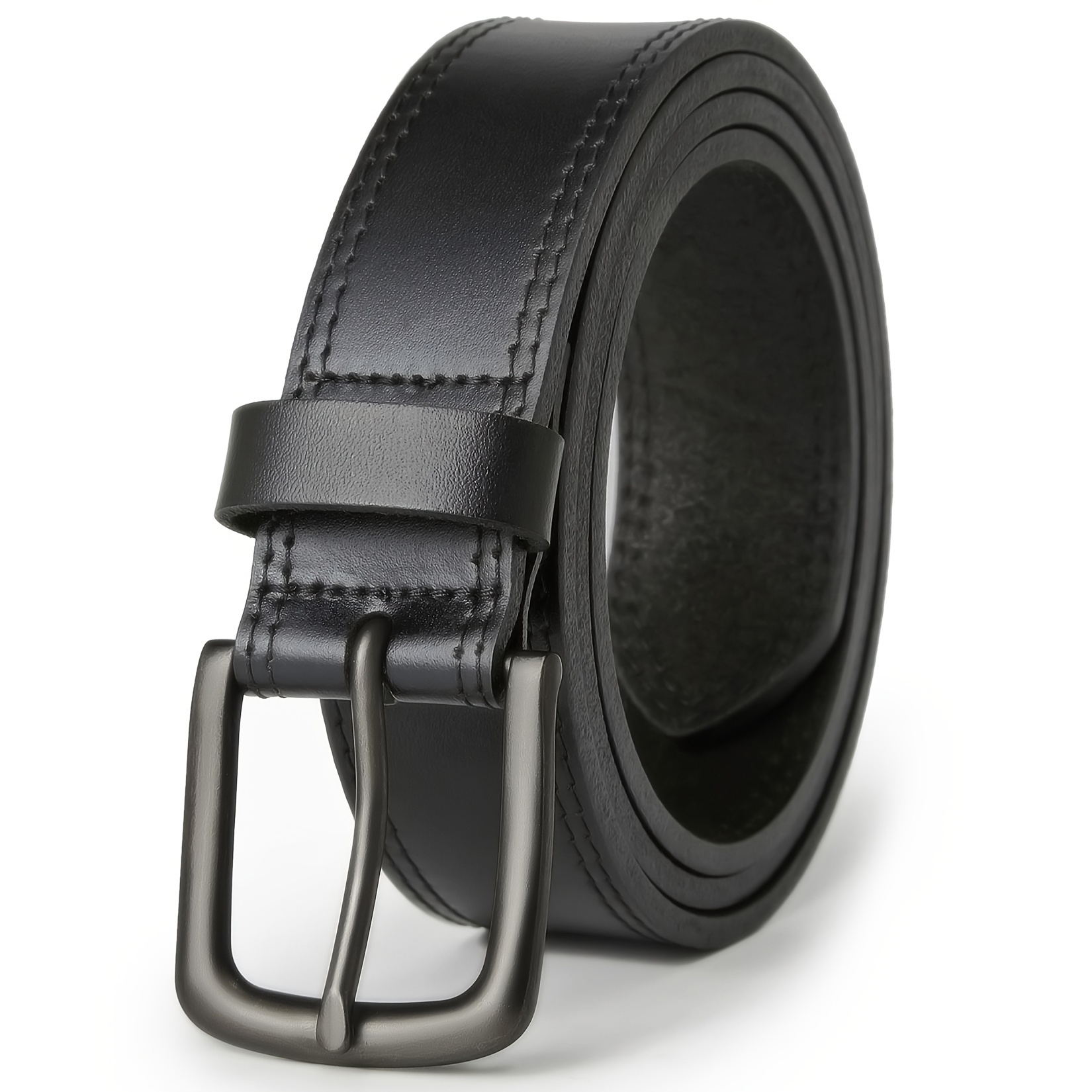 

Men's Full Grain Leather Casual Jeans Belts, Handmade Men Leather Belt With Gift Box