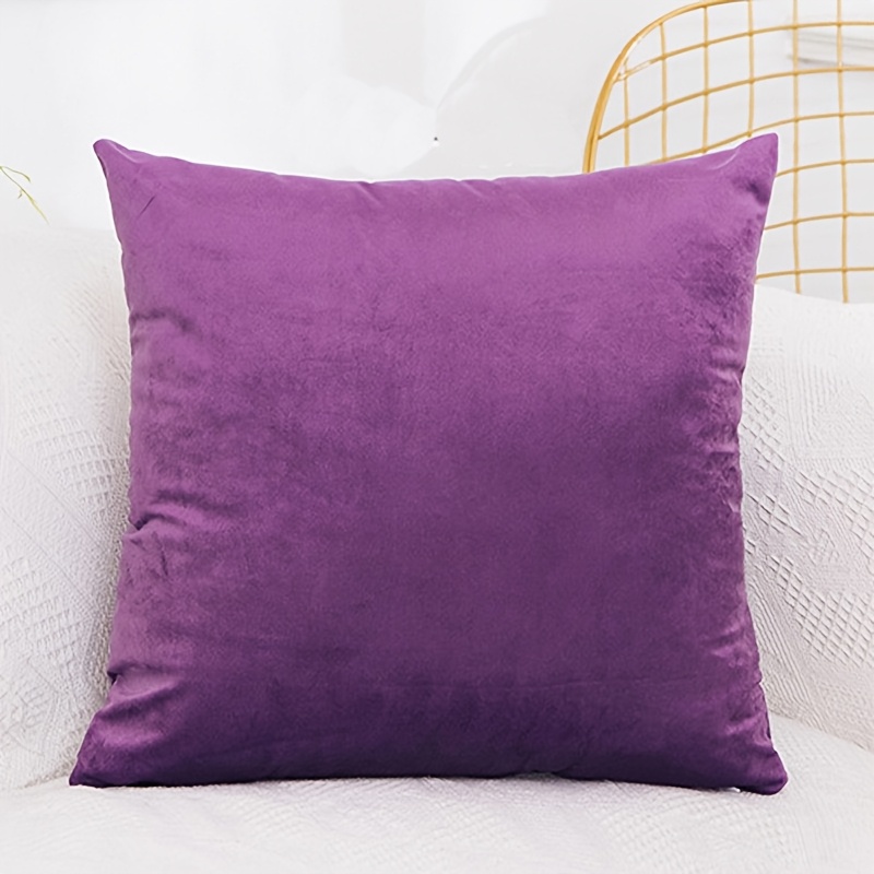 TEMU 1pc, Soft Dutch -friendly Fabric, Home Solid Color Pillowcase Sofa Cushion Cover, Multiple Sizes , Colors Optional, Hidden Zipper Design, Pillow