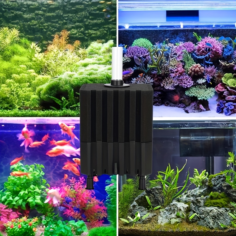 

Aquarium Air Pump And Sponge Filter System - Non-electric, Plastic Foam Filtration For Fish Tanks And Marine Aquariums