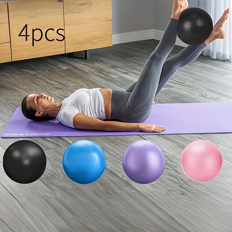 TEMU 4pcs Soft Pilates Balls - Non-slip Exercise Balls For Core Workouts, Yoga, And Stability Training - Perfect Yoga Equipment